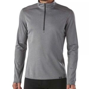 Patagonia Men's Capilene Mid Weight Neck Zip Pullover - Large, Gray